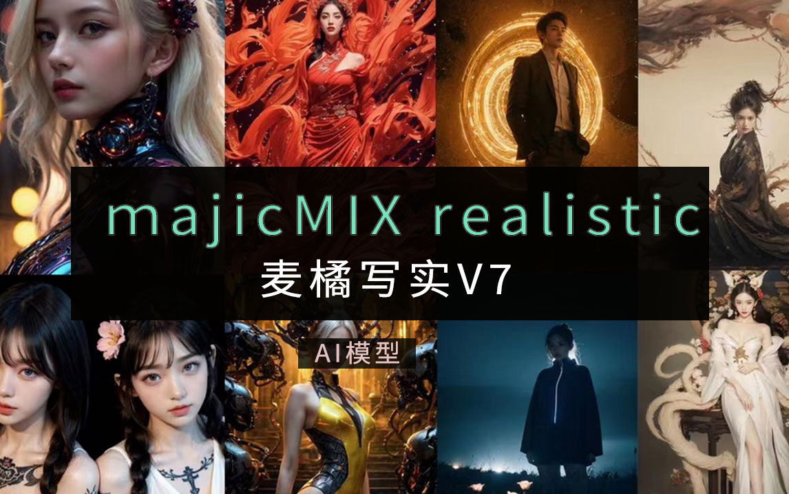 麦橘-majicMlX realistic 麦橘写实V7模型-数字折叠