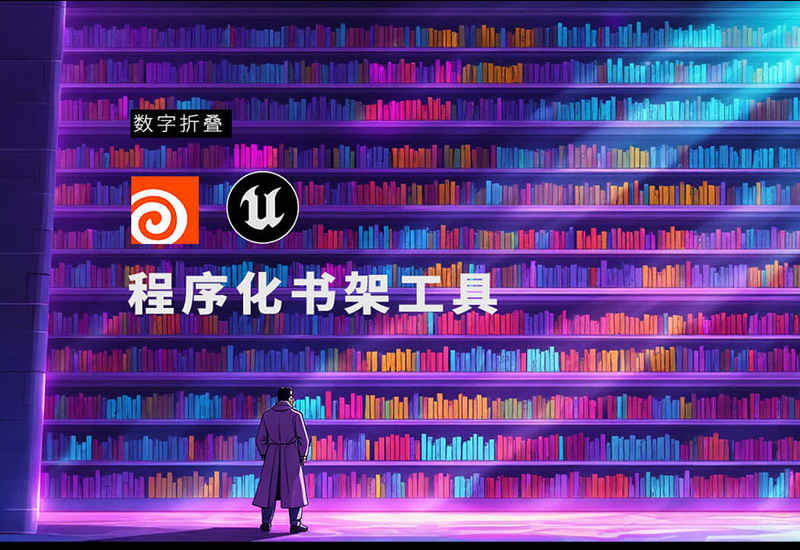 Houdini+UE程序化书架工具DF_BookShelf-数字折叠