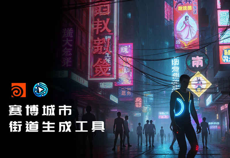 程序化赛博朋克街道生成工具DF_CyberStreet-数字折叠