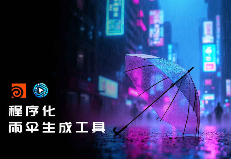Houdini程序化雨伞生成工具DF_umbrella-数字折叠