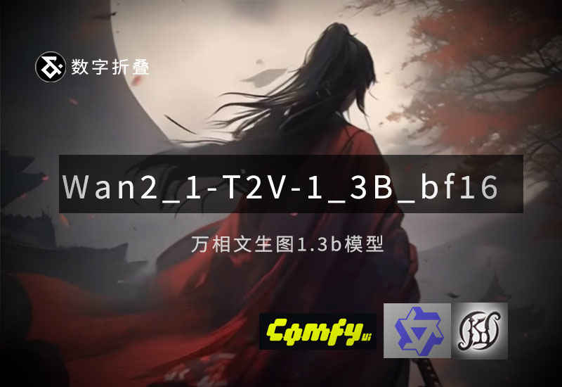 万相文生视频1.3b模型Wan2_1-T2V-1_3B_bf16-数字折叠