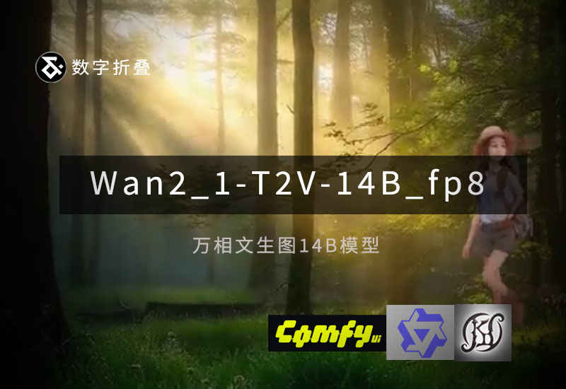 万相文生视频1.4b模型Wan2_1-T2V-14B_fp8_e4m3fn-数字折叠