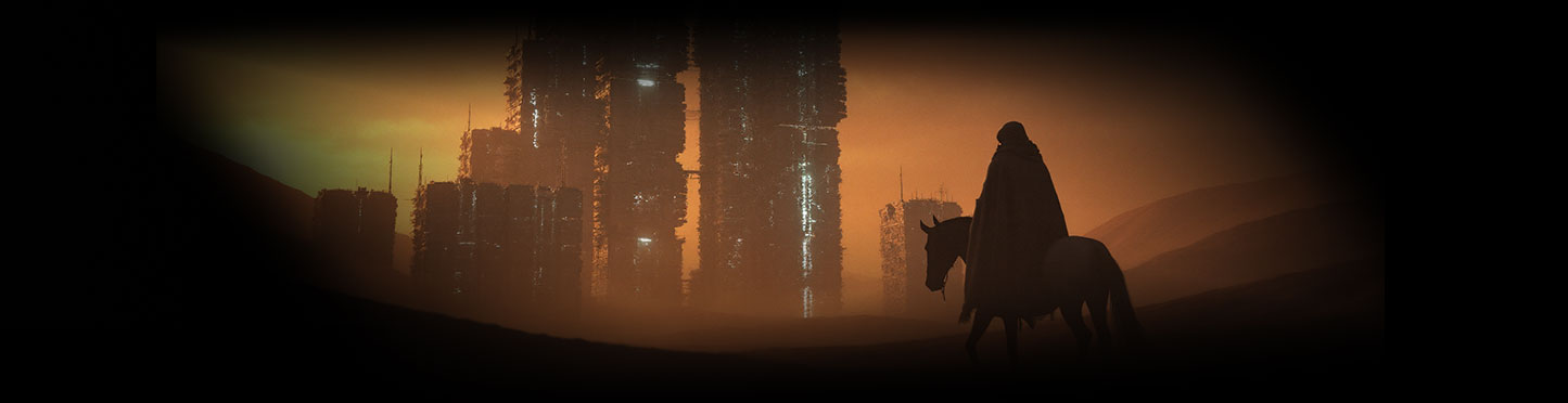 被遗弃的沙漠城市-数字折叠