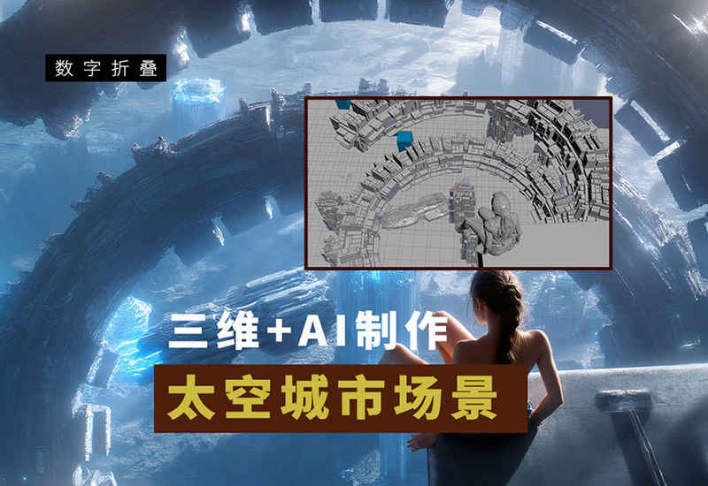 混元3D制作太空城市直播回放-数字折叠