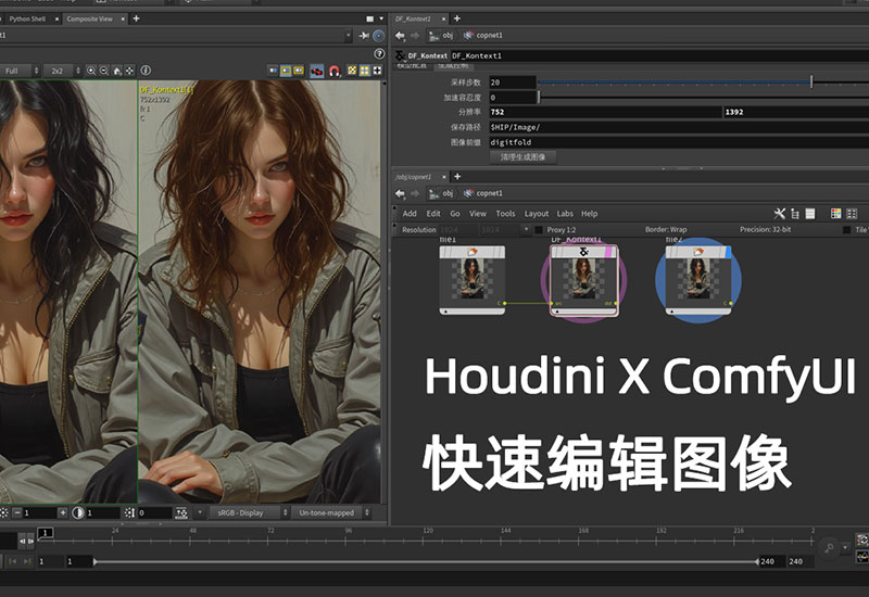 在Houdini中使用Kontext AI，CG软件也能用嘴P图！-数字折叠
