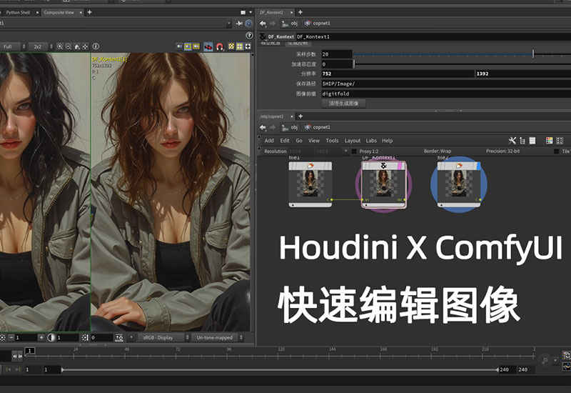 在Houdini中使用Kontext AI,CG软件也能用嘴P图!-数字折叠