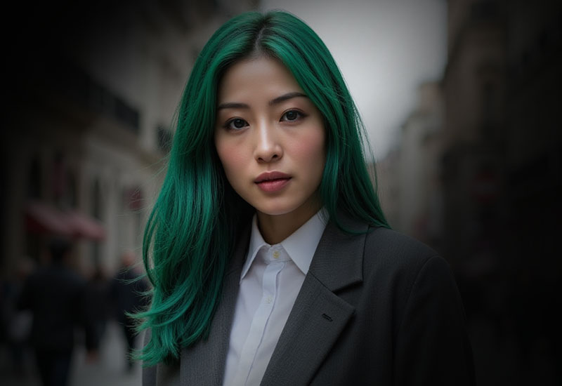绿色头发日本女孩_su1k4f0xx-数字折叠