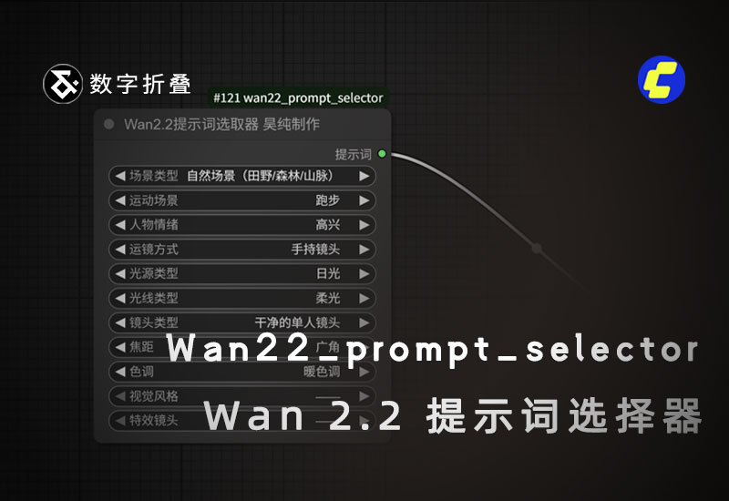 Wan2.2提示词选取器wan22_prompt_selector-数字折叠