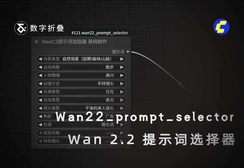 Wan2.2提示词选取器wan22_prompt_selector-数字折叠