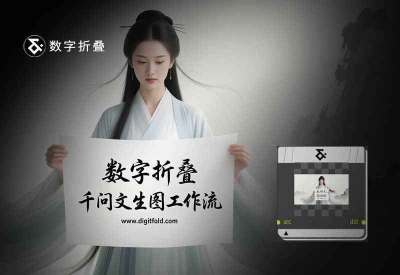 千问文生图工作流:df_qwen_t2i(支持中文文字生成)-数字折叠