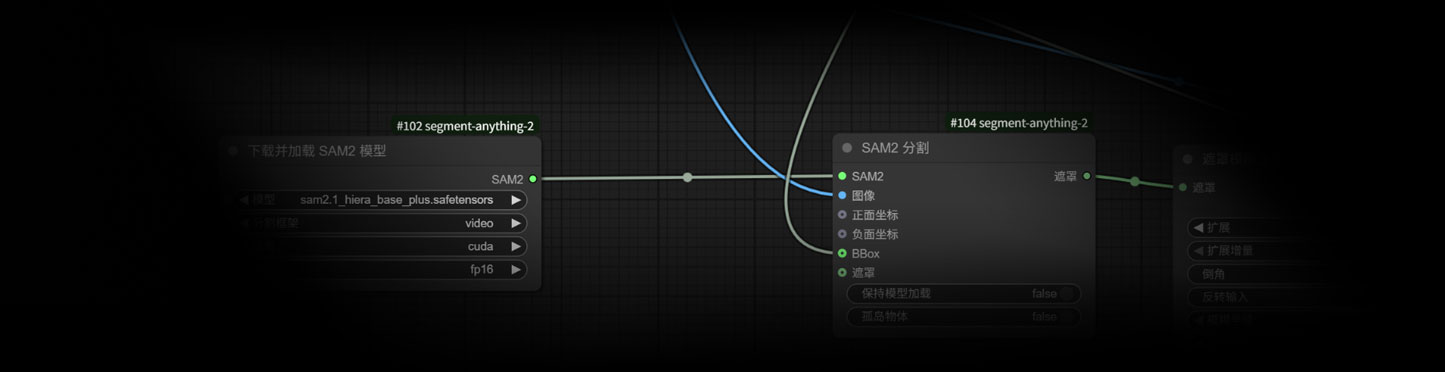 图像遮罩智能分割插件 ComfyUI-segment-anything-2