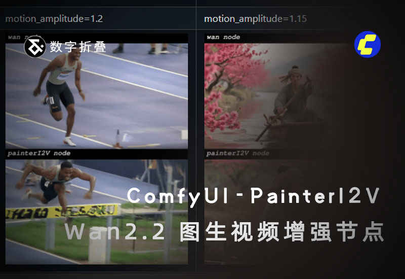 ComfyUI-PainterI2V Wan2.2视频动态增强节点-数字折叠
