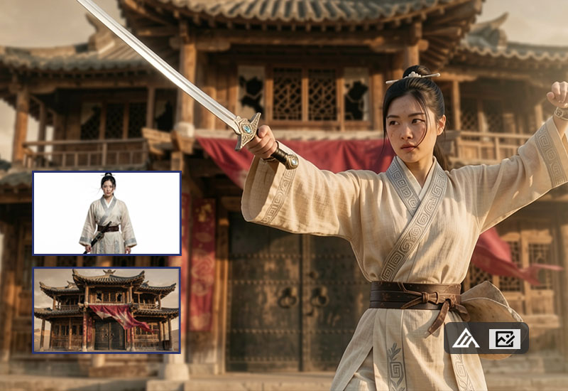 Flux2 Klein双图编辑工作流-数字折叠