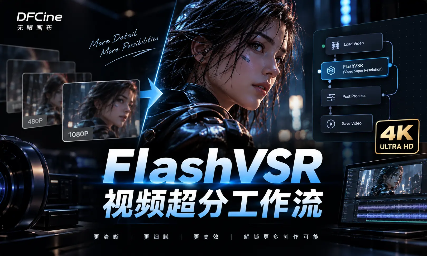 FlashVSR视频超分工作流-数字折叠